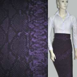 Коттон фиолетово-черный с белыми прямоугольниками ш.155