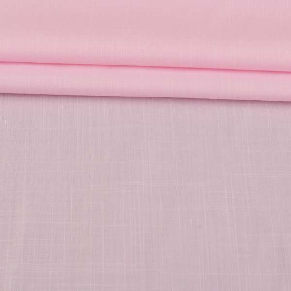 Коттон ALBINI в тонкую структурную клетку розовый ш.153