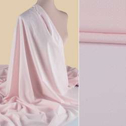 Коттон розовый светлый в белый горох ш.145