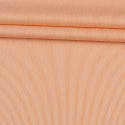 Коттон в полоску тонкую оранжево-белый ш.153