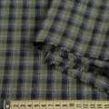 Коттон зеленый в черно-белую клетку ш.150