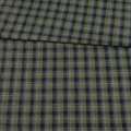 Коттон зеленый в черно-белую клетку ш.150