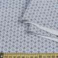 Котон білий в невеликий блакитний, сірий квітка ш.153