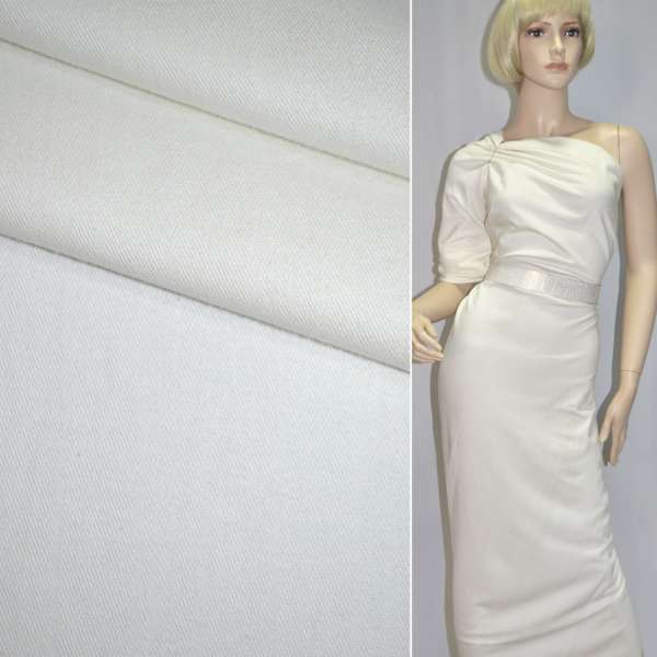 Лен однотонный молочный, ш.158