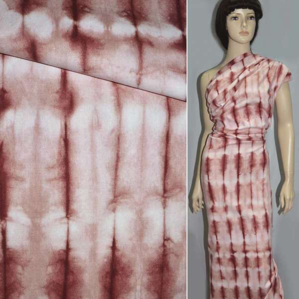 Лен костюмный бордовый с розовым ш.152