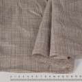 Шотландка льняная песочная в бежево-коричневую клетку, ш.157