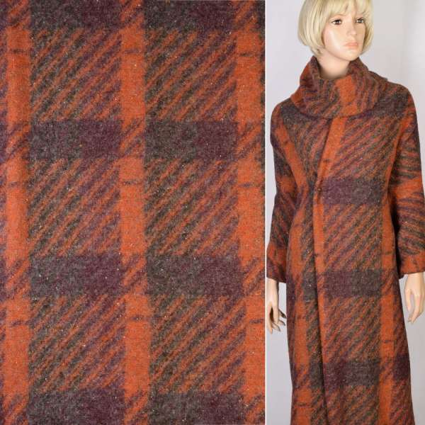 Трикотаж Gerry Weber квадрати фіолетові з рудим, ш.160