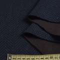 Трикотаж двошаровий ARMANI ялинка чорно-синій, ш.130