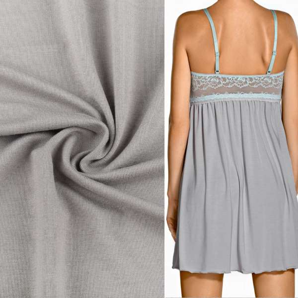 Трикотаж вискозный стрейч серый, ш.150