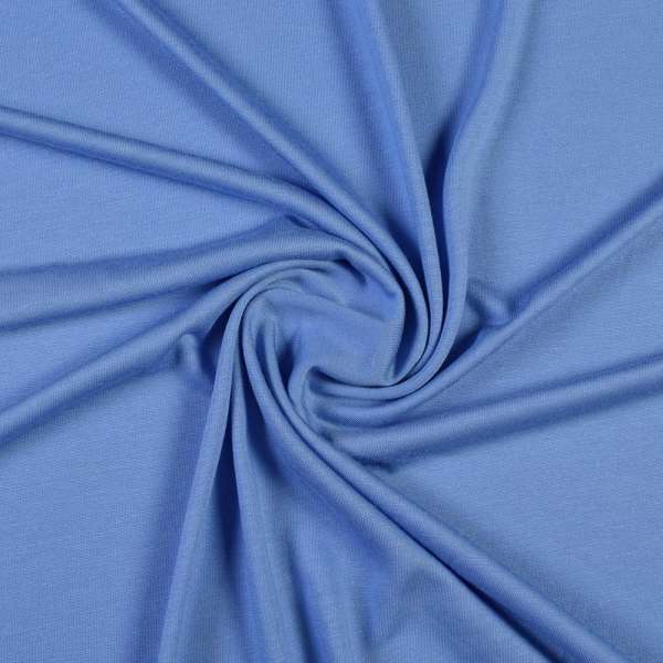 Трикотаж вискозный стрейч голубой васильковый, ш.150