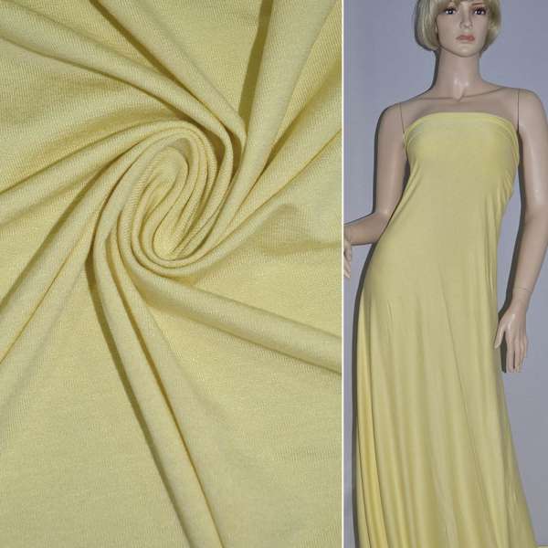 Трикотаж вискозный стрейч желтый ш.172