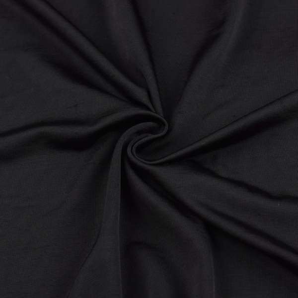 Трикотаж віскозний стрейч чорний ш.130