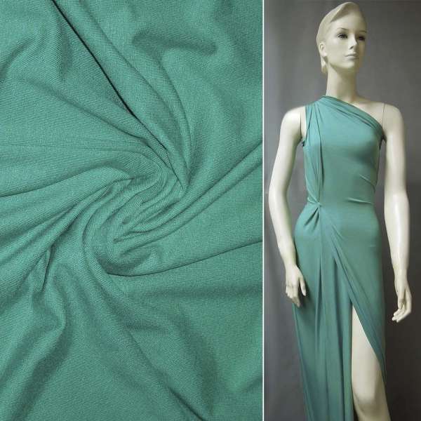 Трикотаж віскозний стрейч смарагдовий ш.166