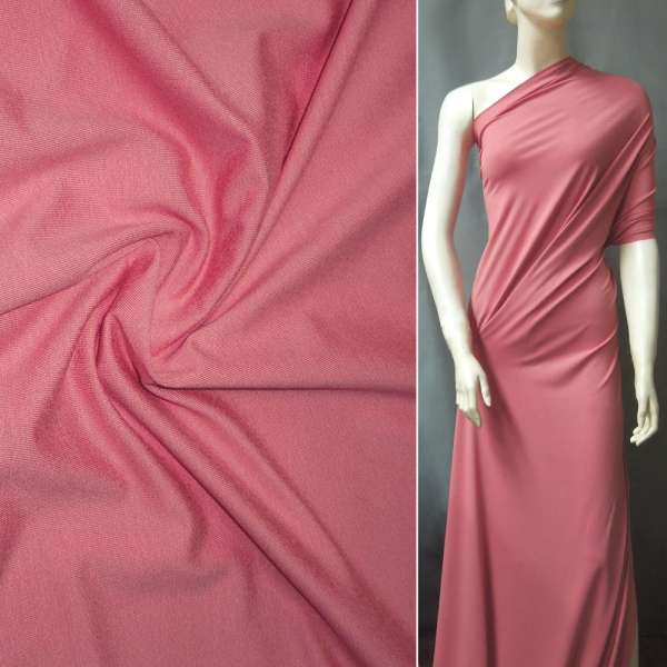 Трикотаж вискозный стрейч розовый ш.145