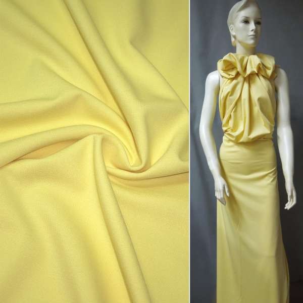 Трикотаж с вискозой желтый ш.130