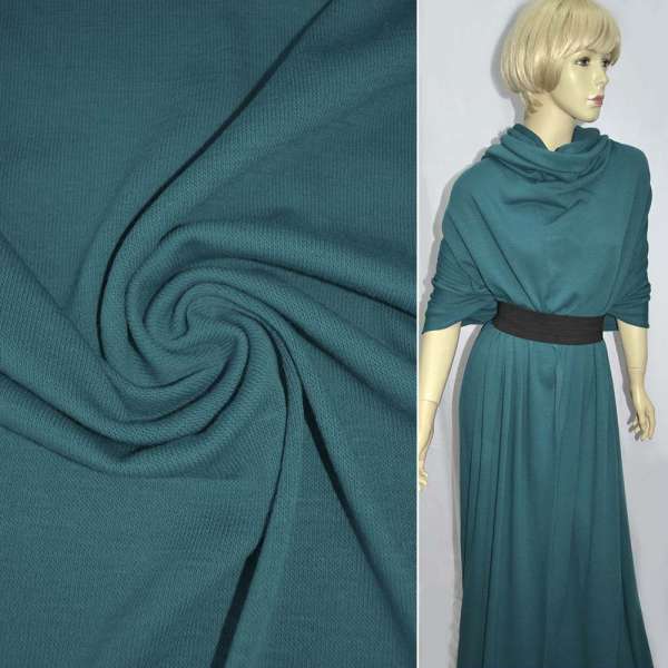 Трикотаж акриловый бирюзовый ш.150