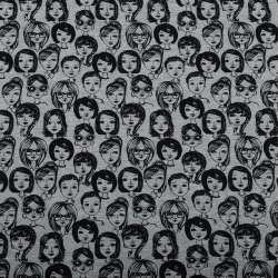 Трикотаж вискозный стрейч серый, девушки, ш.152