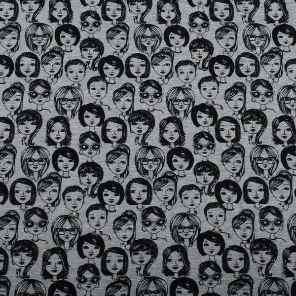 Трикотаж вискозный стрейч серый, девушки, ш.152