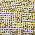 Трикотаж вискозный стрейч белый, оливковый, горчичный горох, ш.150