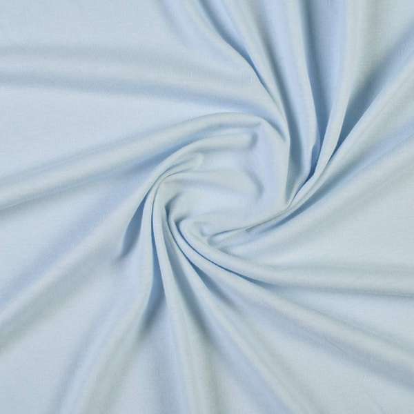 Трикотаж бавовняний стрейч блакитний світлий, ш.158