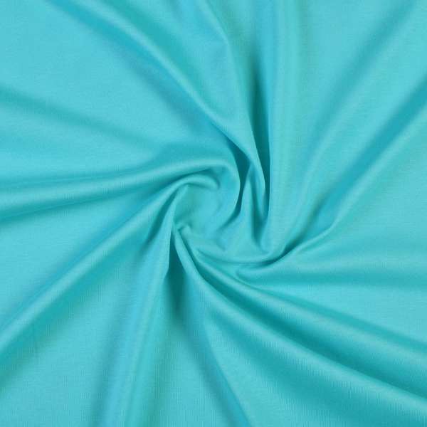 Трикотаж хлопковый бирюзовый, ш.145