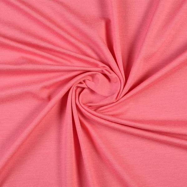 Трикотаж хлопковый стрейч розовый темный, ш.154