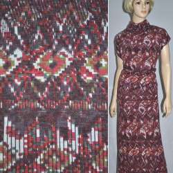 Трикотаж с мохером бордовый темный калейдоскоп ш.143