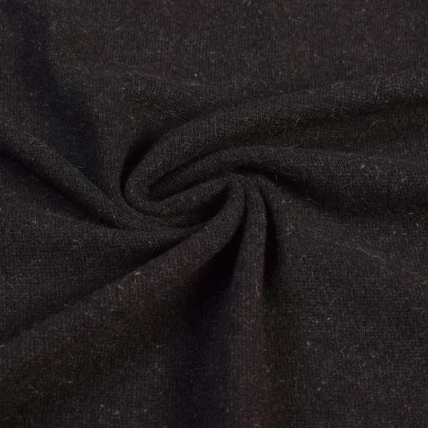 Трикотаж с ангорой черный, ш.145