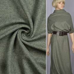 Трикотаж шерстяний з начосом ARMANI оливково-сірий ш.153