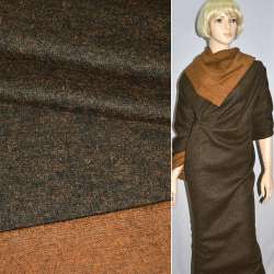 Трикотаж шерстяной черно-рыжий ш.145