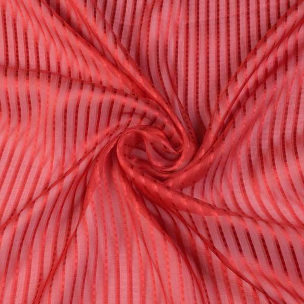 Шелк красный в полоску ш.137