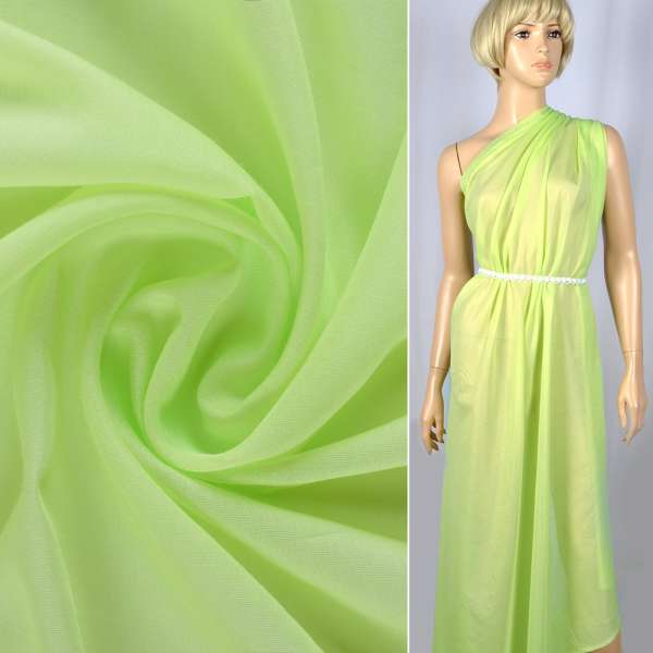 Шовк-батист салатовий ш.136