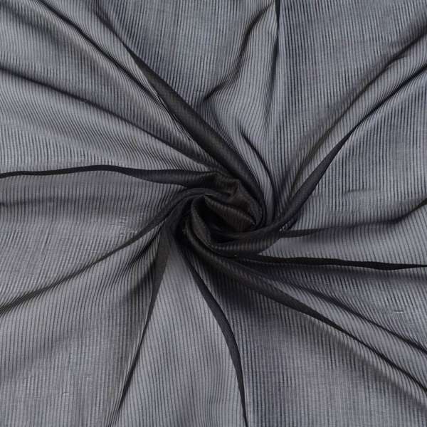 Шелк черный в полоску ш.138