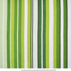 Деко коттон полоски бело-зеленые, зеленые темные, ш.150