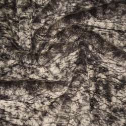 Хутро штучне середньоворсове коричнево-бежеве павутинка, ш.150