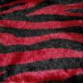 Хутро штучне червоний з чорним "зебра" ш.170
