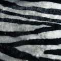 Мех искусственный молочно-серый с черным "зебра" ш.168