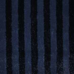Мех искусственный темно-синий полосы с блестками, ш.150