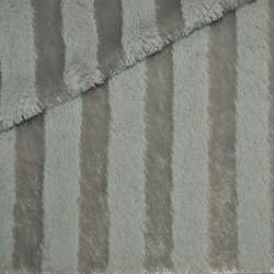 Мех искусственный светло-серый полосы с блестками, ш.150