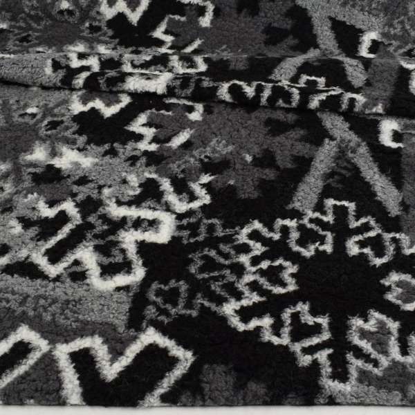 Хутро штучне GERRY WEBER чорно-сіре сніжинки ш.160