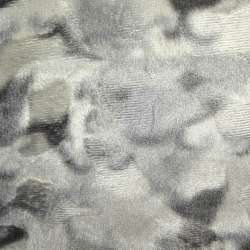 Мех искусственный коротковорсовый светло-серый с белым рисунком ш.157
