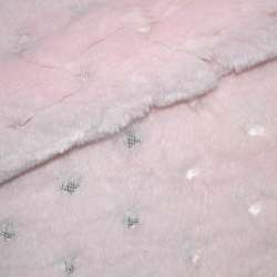 Хутро штучне коротковорсове блідо-рожеве "ромби"