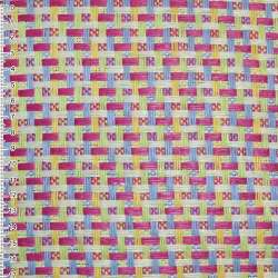Рогожка з целюлози на флізеліні з кольоровим переплетенням: малиново-бежева, ш.150