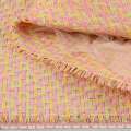 Рогожка з целюлози на флізеліні з кольоровим переплетенням: рожево-салатова, ш.150