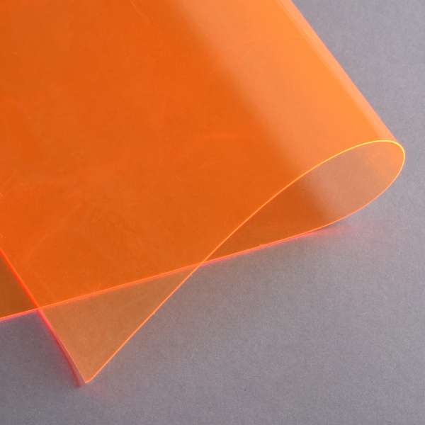 Силікон (0,5мм) помаранчевий неоновий прозорий ш.122