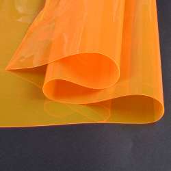 Силикон (0,2мм) оранжевый неоновый прозрачный ш.122