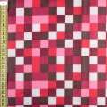 ПВХ ткань оксфорд рип-стоп красные, розовые, белые квадраты, ш.150