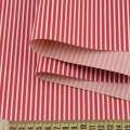Тканина ПВХ червона в білу смужку, ш.145