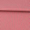 Тканина ПВХ червона в білу смужку, ш.145