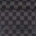 Ткань ПВХ черная клетка шахматка штрихи, ш.150